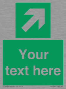 Custom Arrow Top Right Sign